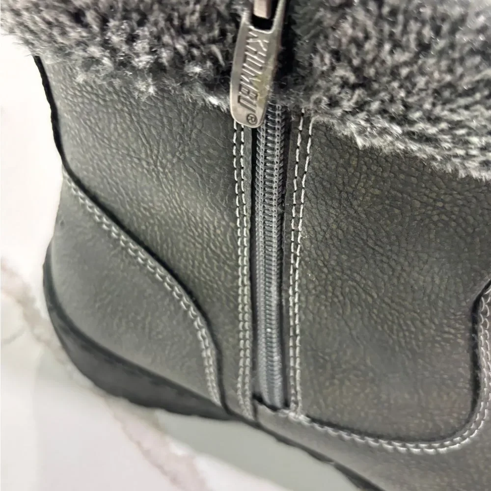 Khombu Addison Women’s Memory Foam Winter Snow Boot Lightweight Gray Grey Size 7